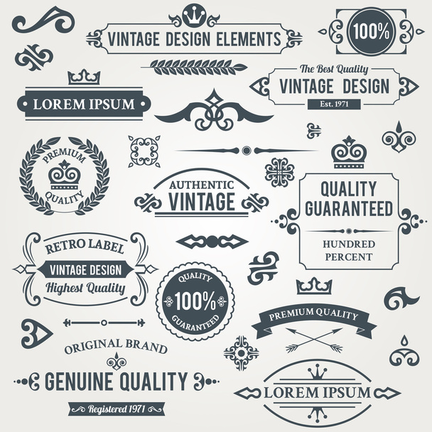 Elementos de design vintage - Vetor, Imagem