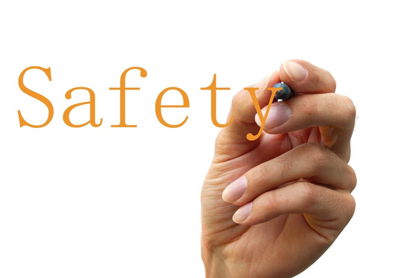 Hand writing the word safety - Foto, afbeelding