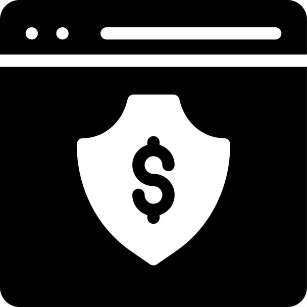 ソリッドスタイルのインターネット保護セキュリティアイコン - ベクター画像