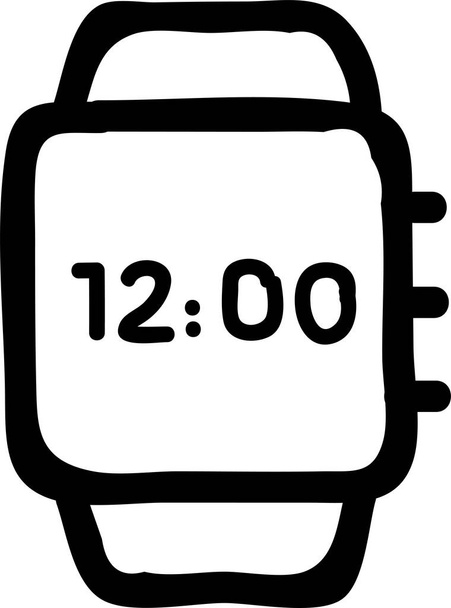 alarm applewatch device icon in handdrawn style - Vektor, obrázek