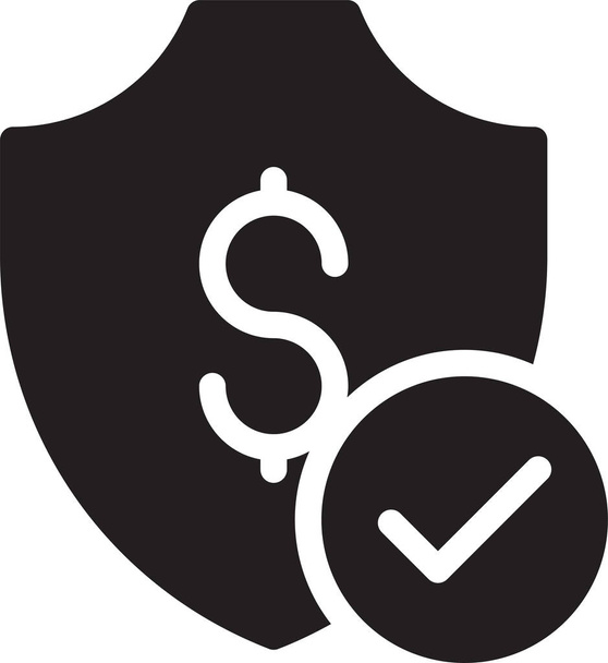 check protection safety icon in solid style - Вектор, зображення