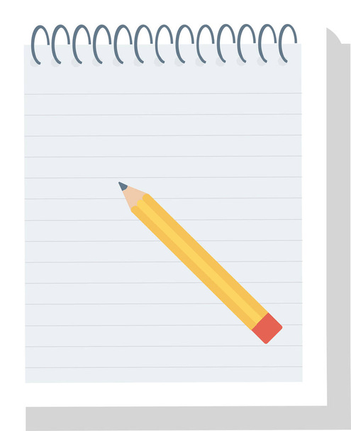 ícone do bloco de notas de mensagem em estilo plano - Vetor, Imagem