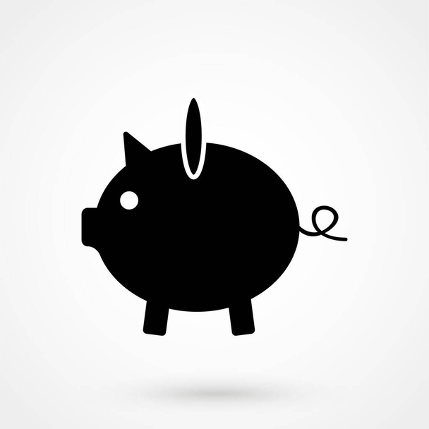 Piggy bank icon. Pictograph of moneybox - Wektor, obraz