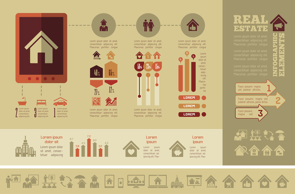 Real Estate Infographics. - Wektor, obraz