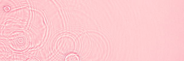 バナー背景透明なピンク澄んだ水の表面の質感  - 写真・画像