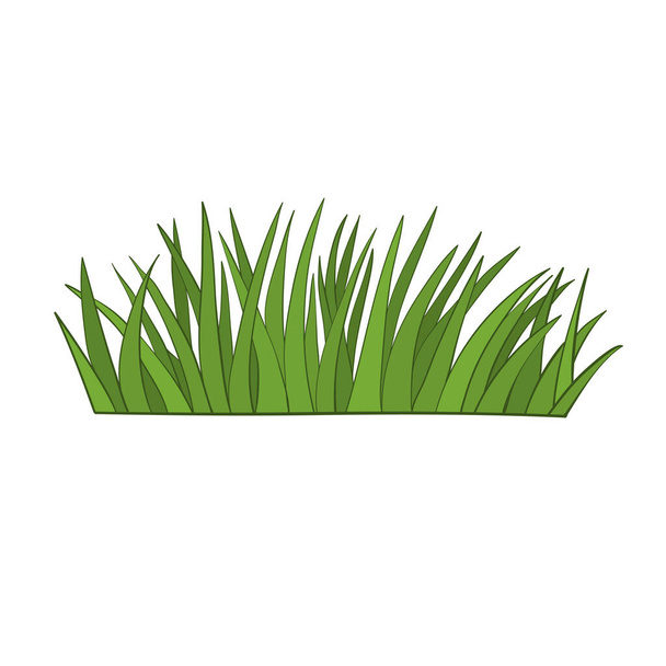 green grass hand drawn for design cartoon style - Vector, Image