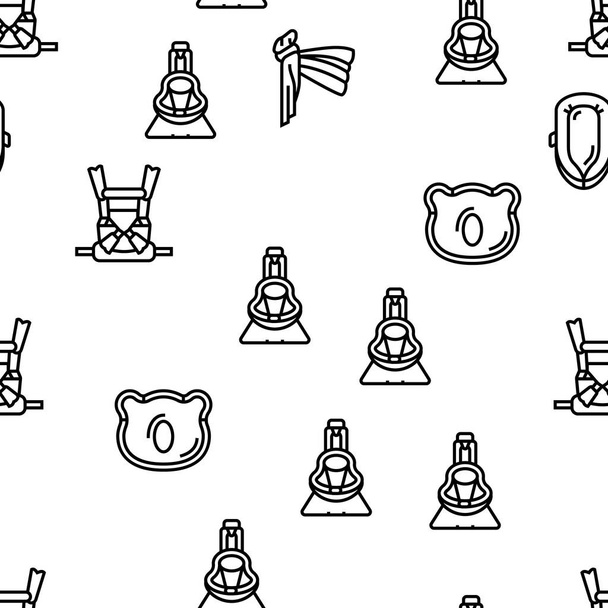 Baby Accessories And Equipment Vector Seamless Pattern - Vector, Image