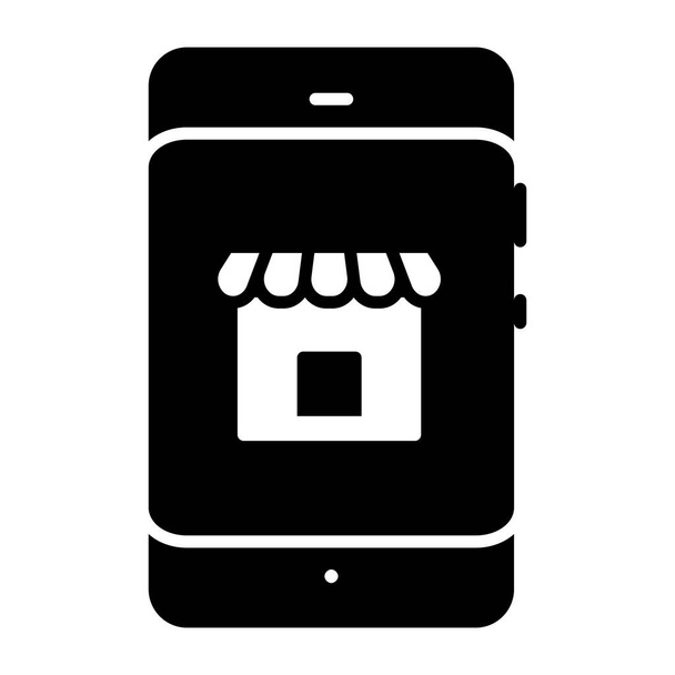 Trendikäs muotoilu ikoni mobiili myymälä  - Vektori, kuva