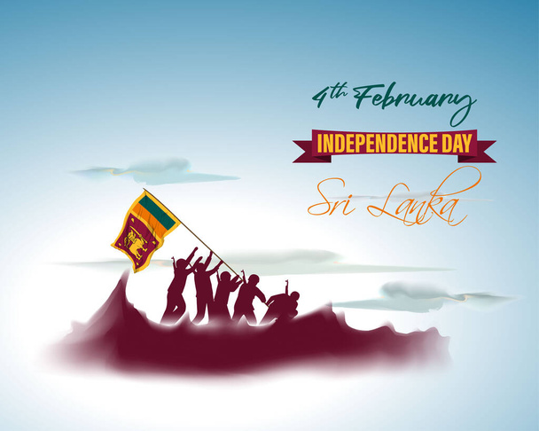 vektori kuva itsenäisyyden päivä Srilanka. - Vektori, kuva