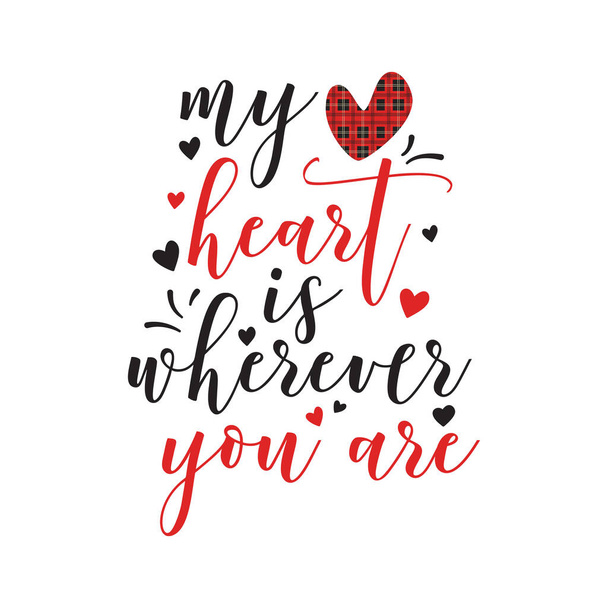 Sticker for Saint Valentine Day Quote. Vector illustration - Vector, afbeelding