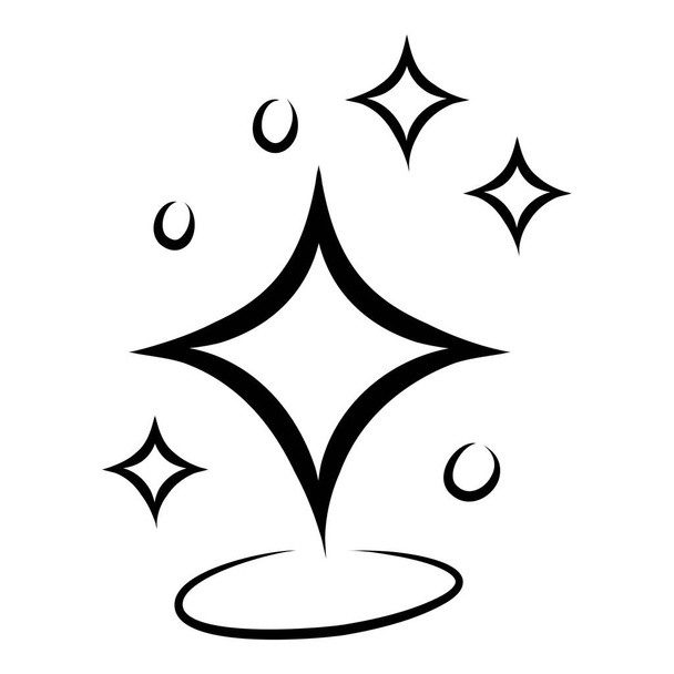 estrellas guiñando el ojo. Icono de brillo, icono de estrella limpia. aislado sobre fondo blanco. ilustración vectorial - Vector, imagen