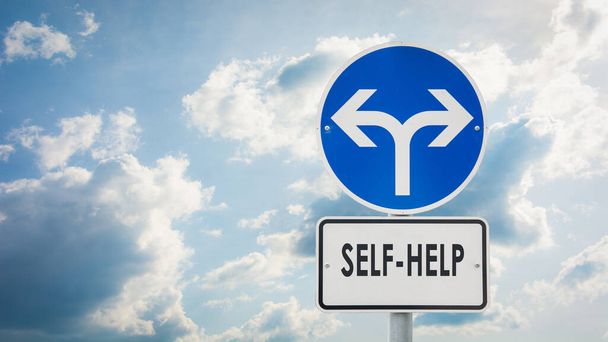 Вуличний знак Шлях до самодопомоги
 - Фото, зображення