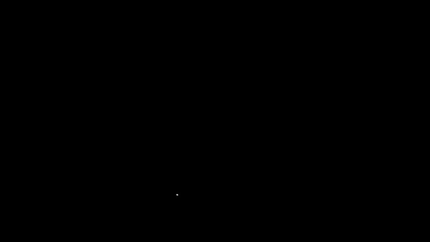 Bílá čára Mikina ikona izolované na černém pozadí. Mikina s kapucí. Grafická animace pohybu videa 4K - Záběry, video