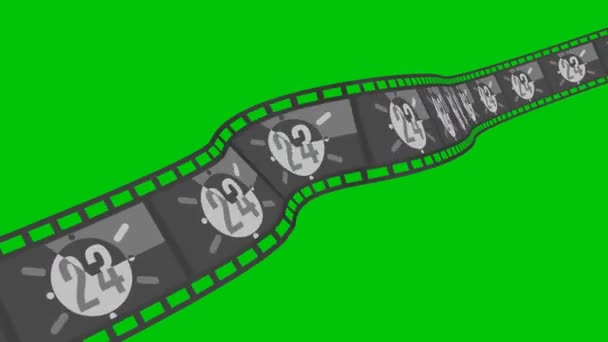 Film şeridi plastik sinema. video görüntüleri animasyon bilgisayar klibi - Video, Çekim