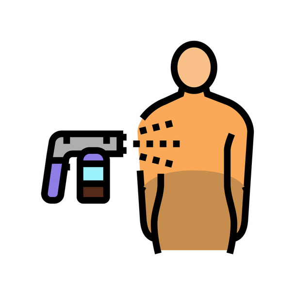 body tan paint color icon vector illustration - Vektor, Bild