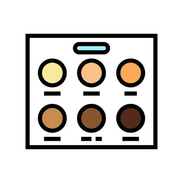 paleta de piel color icono vector ilustración - Vector, imagen