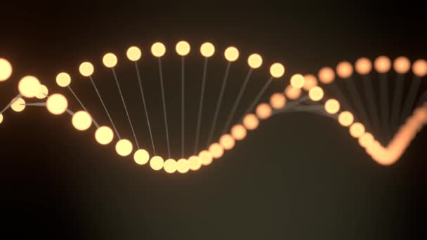 DNA-ketjun videomateriaalia. Genetiikka. Lääketieteen ja teknologian käsite. - Materiaali, video
