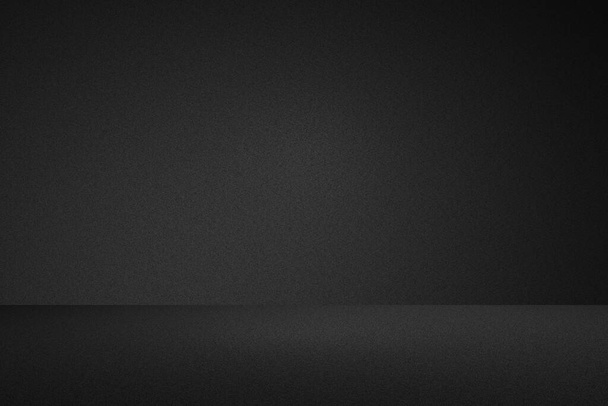 Abstrakter Luxus verschwimmt mit dunkelgrauen und schwarzen Farbverläufen, die als Hintergrund für Studiowände zur Anzeige Ihrer Produkte verwendet werden. - Foto, Bild