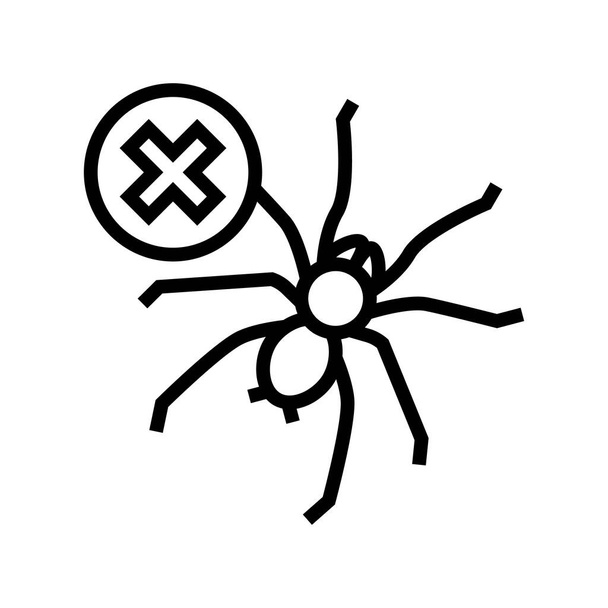 illustration vectorielle d'icône de ligne de contrôle d'araignée - Vecteur, image