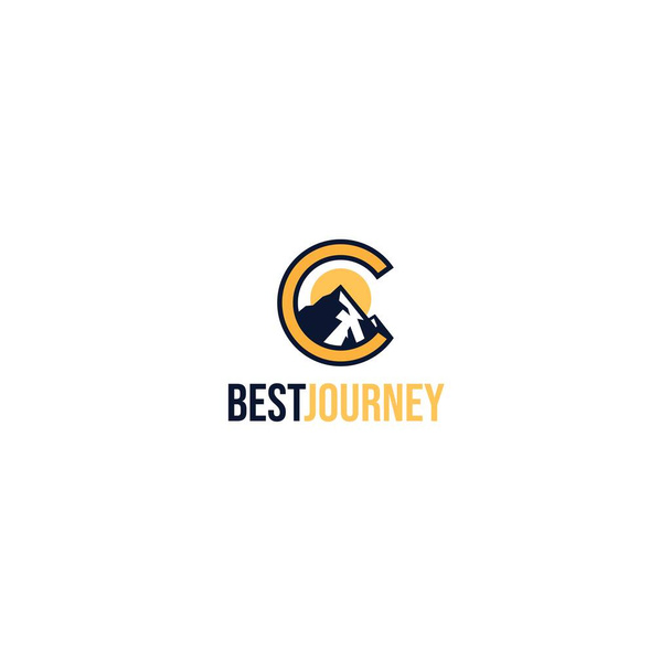 Moderni minimalistinen muotoilu Best Journey logo design - Vektori, kuva