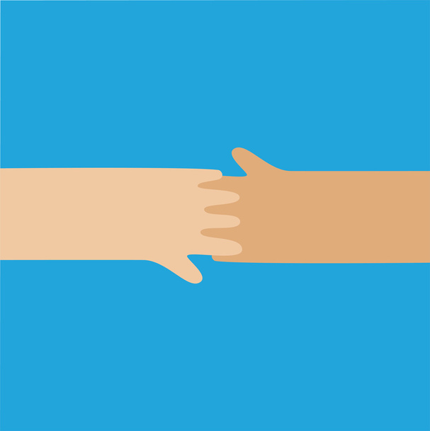 Hands shaking vector icon isolated - Vector, Image