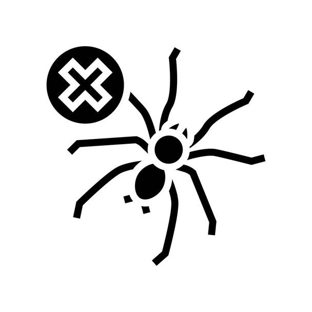 illustration vectorielle d'icône de glyphe de contrôle d'araignée - Vecteur, image
