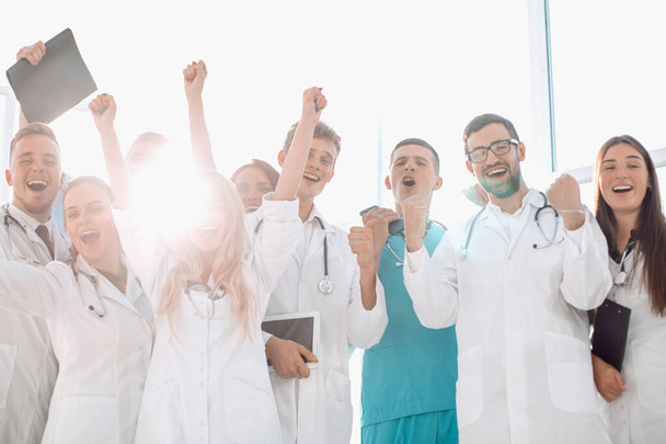 group of happy medical professionals. photo with copy space - Photo, Image