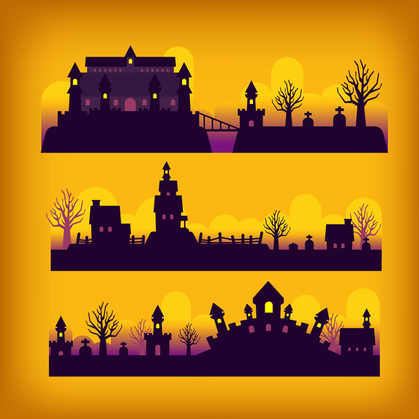 Замок с привидениями - Вектор,изображение