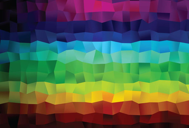 Dark Multicolor, Rainbow vector backdrop with lines, rectangles. Beautiful illustration with rectangles and squares. Pattern for websites, landing pages. - Διάνυσμα, εικόνα