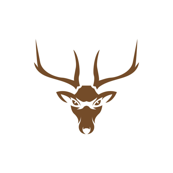 kasvot white-tailed peura logo suunnittelu vektori graafinen symboli kuvake kuva luova idea - Vektori, kuva
