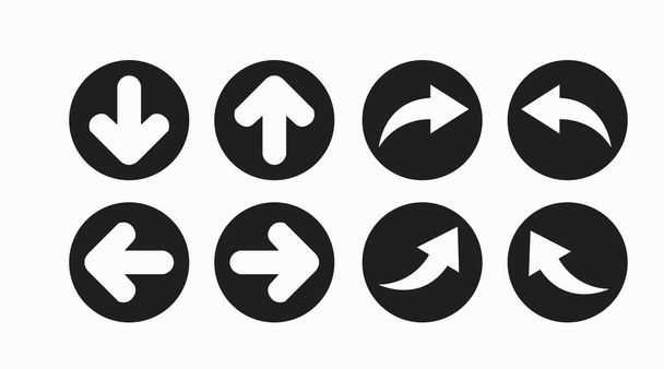 Arrows Icon Set. Vector isolated flat editable illustrations - Vektor, obrázek