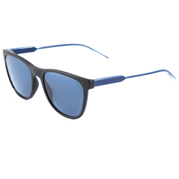 blue sunglasses frames on white background. Sun goggles and glasses for vision in blue frames. - Fotografie, Obrázek