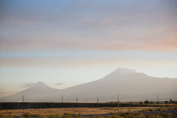 View of mountain Ararat - Fotoğraf, Görsel