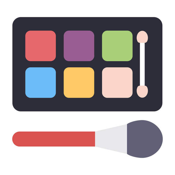 A colorful design icon of eyeshadow kit - Vettoriali, immagini