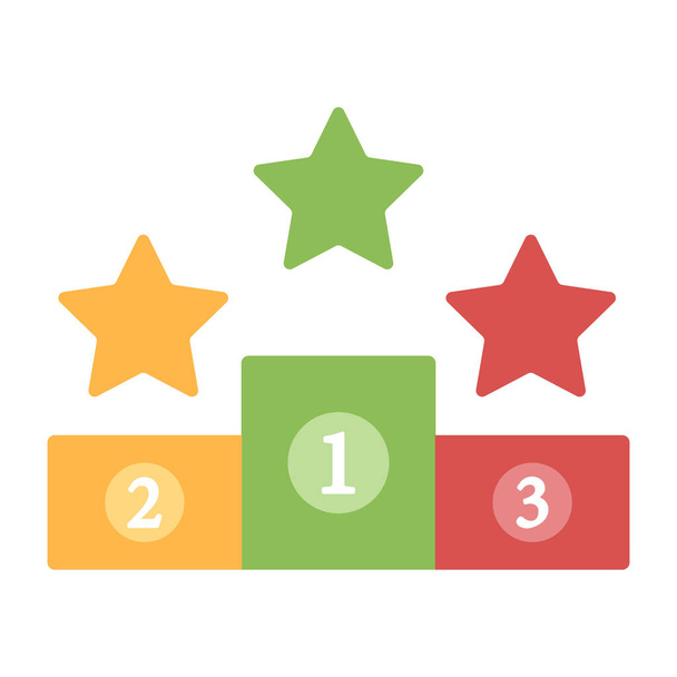 Positie ranking board, icoon van leaderboard - Vector, afbeelding