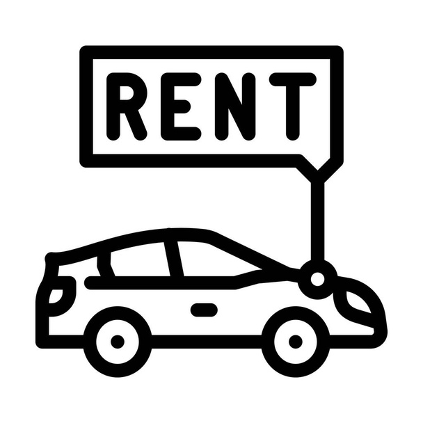 car rental line icon vector illustration - Vector, Image