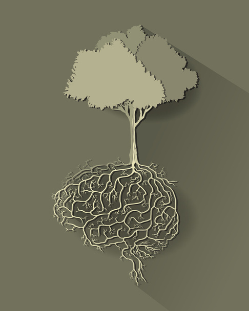 drzewo z głównego mózgu, wektor - Wektor, obraz