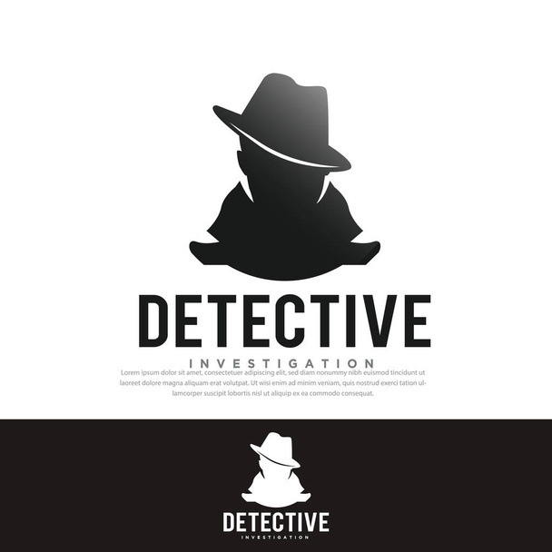 Detective template logo.investigation concept,criminal illustration vector - Vector, Image