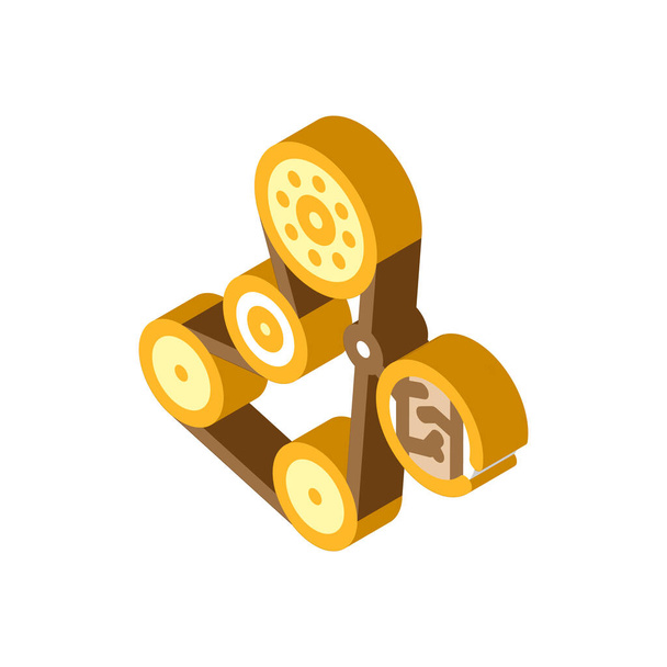 timing belt replacement isometric icon vector illustration - Vektor, kép