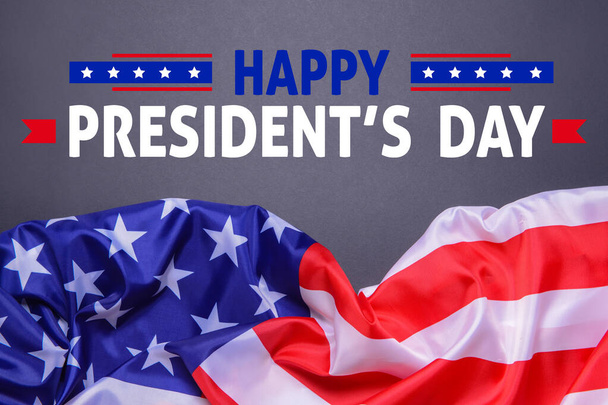 Greeting card for Happy President's Day with national flag of USA - Photo, Image