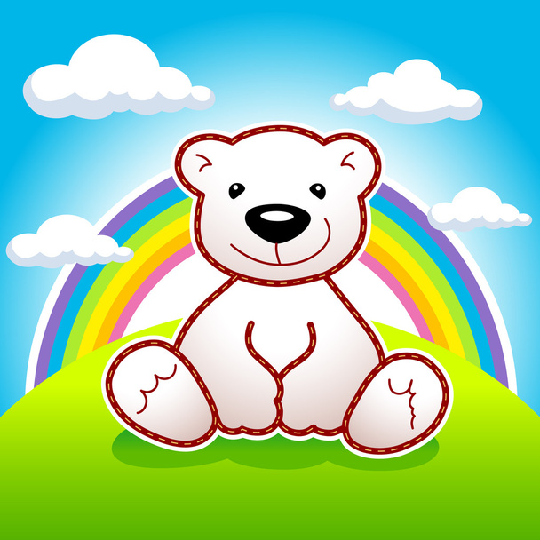 Animated toy vector Teddy bear. - Vector, Image