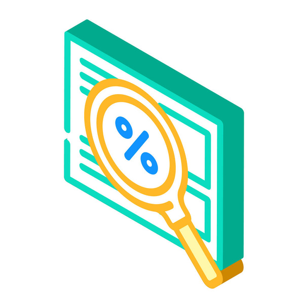 search for discounts isometric icon vector illustration - Vektor, kép