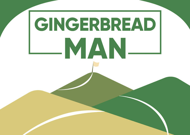 Zencefilli çörek adamı gösteren bir yazı. Zencefilli çörekten yapılmış iş konsepti kurabiyesi genellikle insan dağları şeklinde çizilir ve yol yukarı doğru yükseltilir.. - Fotoğraf, Görsel