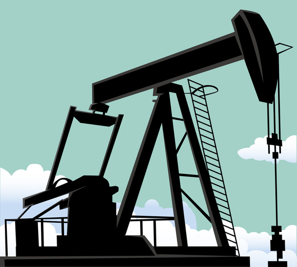 Oil well - Vector, Image