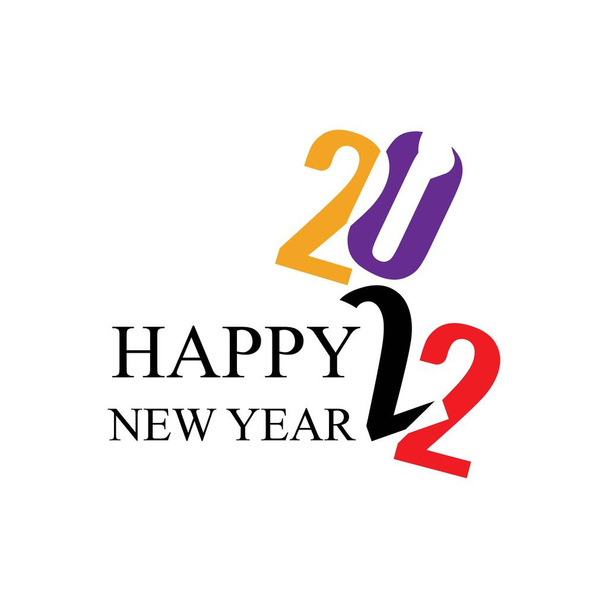 happy new year 2022 vector illustration design template - Vector, Image