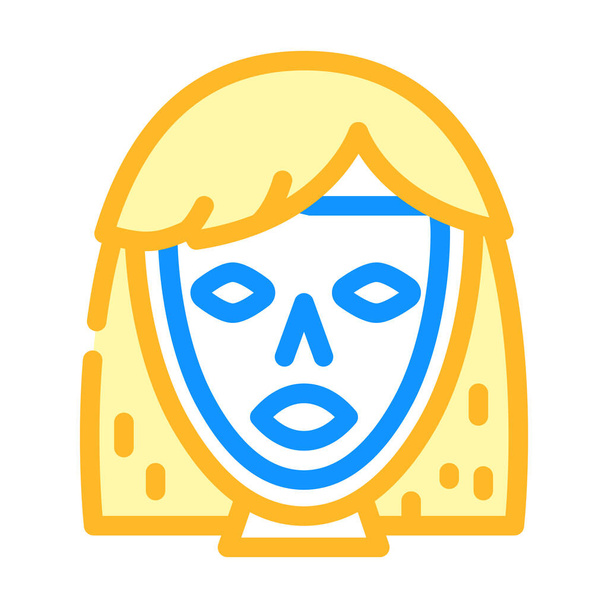 obličejová maska kosmetické barevné ikony vektorové ilustrace - Vektor, obrázek