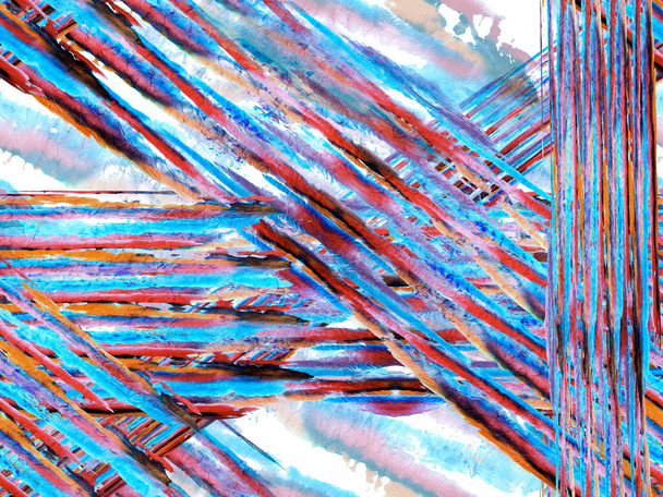 Zebra Skin Print Камуфляжний дизайн водяного кольору. Abstract Safari Tile Смуги безшовні. Геометрична текстура тварин. Тваринний камуфляж. Африканський Патерн. Класичний синій і рожевий лава червоний - Фото, зображення