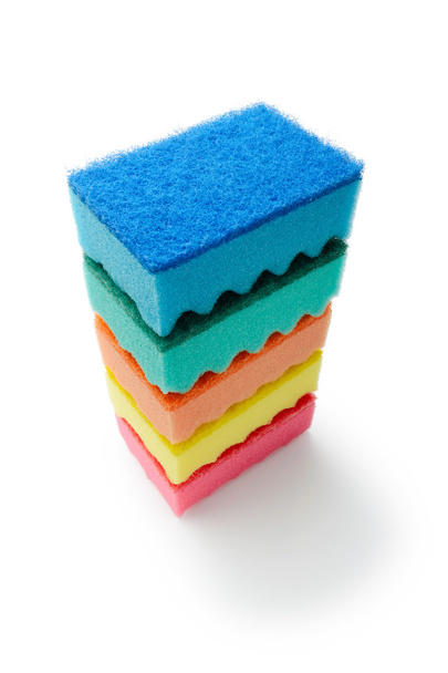 Stack of Multicolored Sponges - Фото, изображение