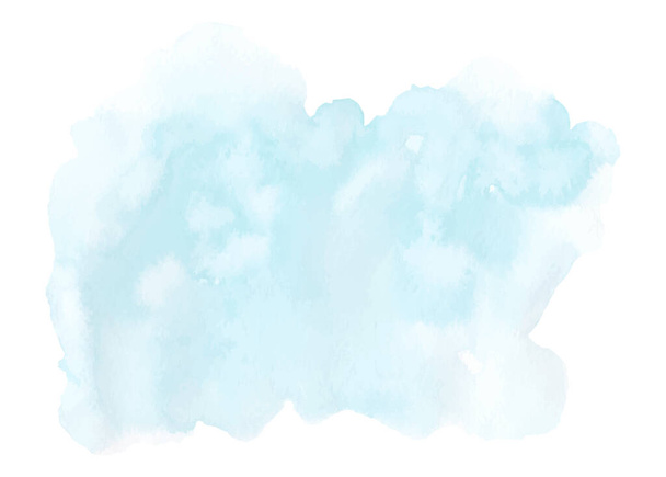 Watercolor blue paint texture isolated on white background. Abstract watercolor brushes hand-painted used as being background elements for greeting card design, brochure, poster, cover, or banner. - Vector, imagen