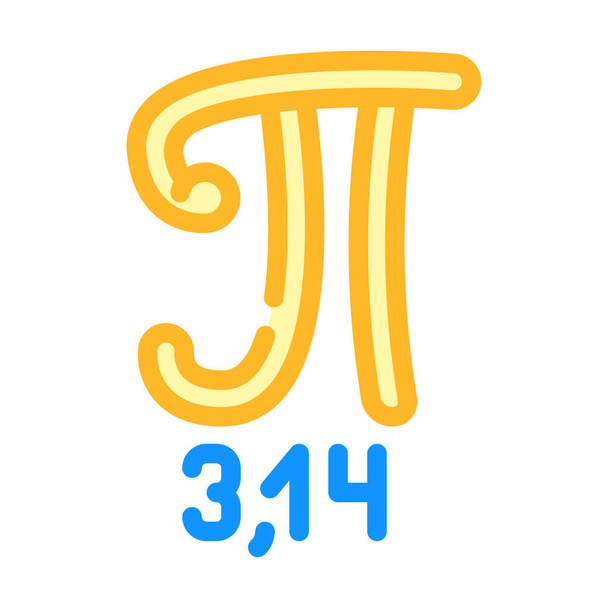 pi number color icon vector illustration - Vector, Image